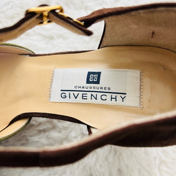 Givenchy Japan Multicolor Suede Leather Platform Heels Shoes Size 37 US 6.5 - Picture 9 of 16